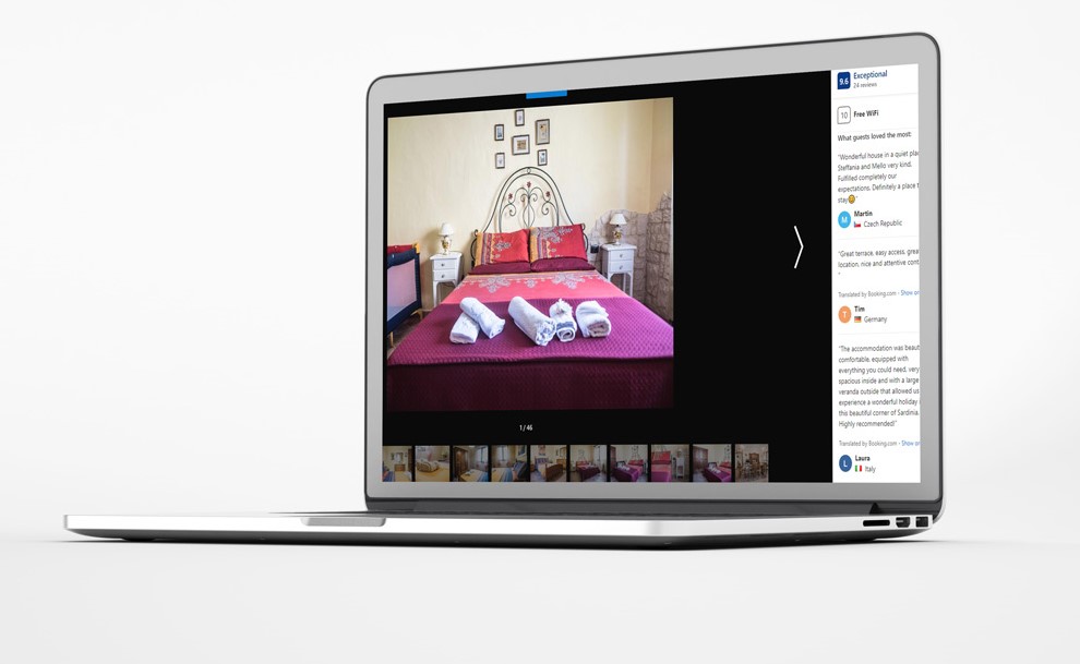 Consulenza per inserimento struttura ricettiva su Booking_ Villetta Rombi a Calasetta