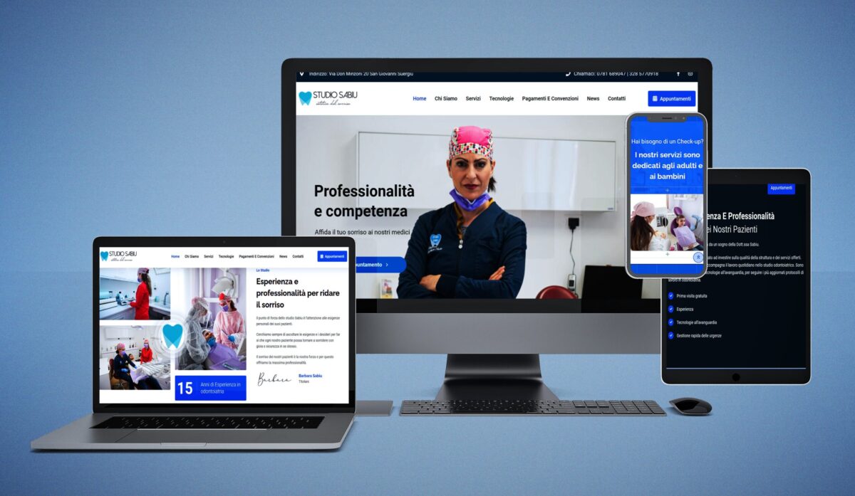 progettazione sito web per lo studio odontoiatrico Sabiu